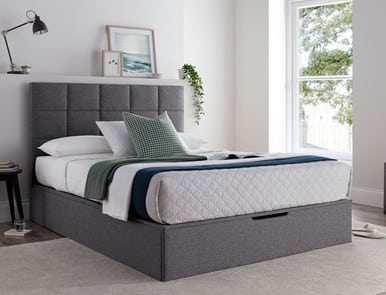 Kaydian Whitburn Ottoman Bed double 4'6ft 135x190 cm spirit grey