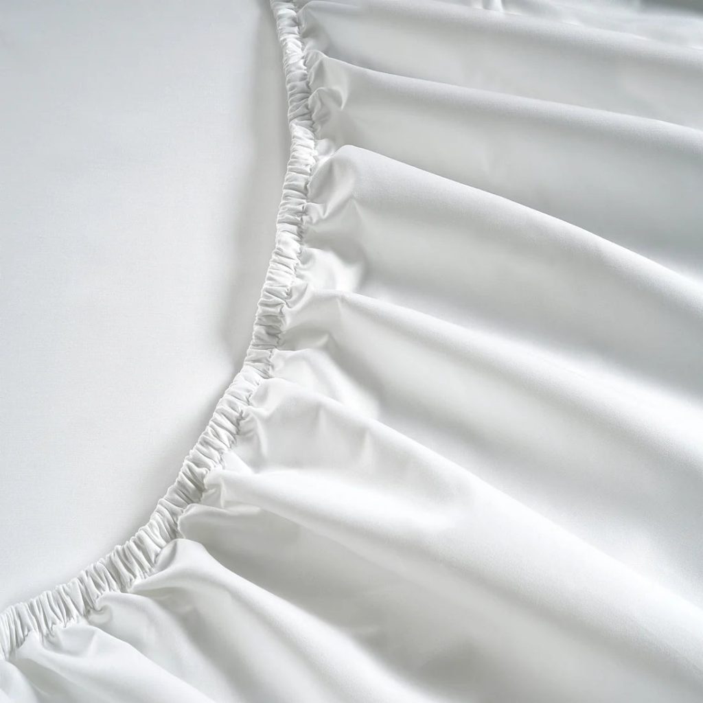 All Season Egyptian Giza Fitted Sheet - Brilliant White, King / Brilliant White