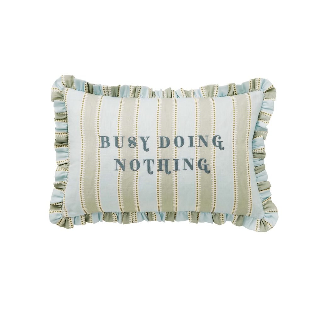 Yvonne Ellen Busy Doing Nothing Cushion 60cm x 40cm Multi | Bed Sava