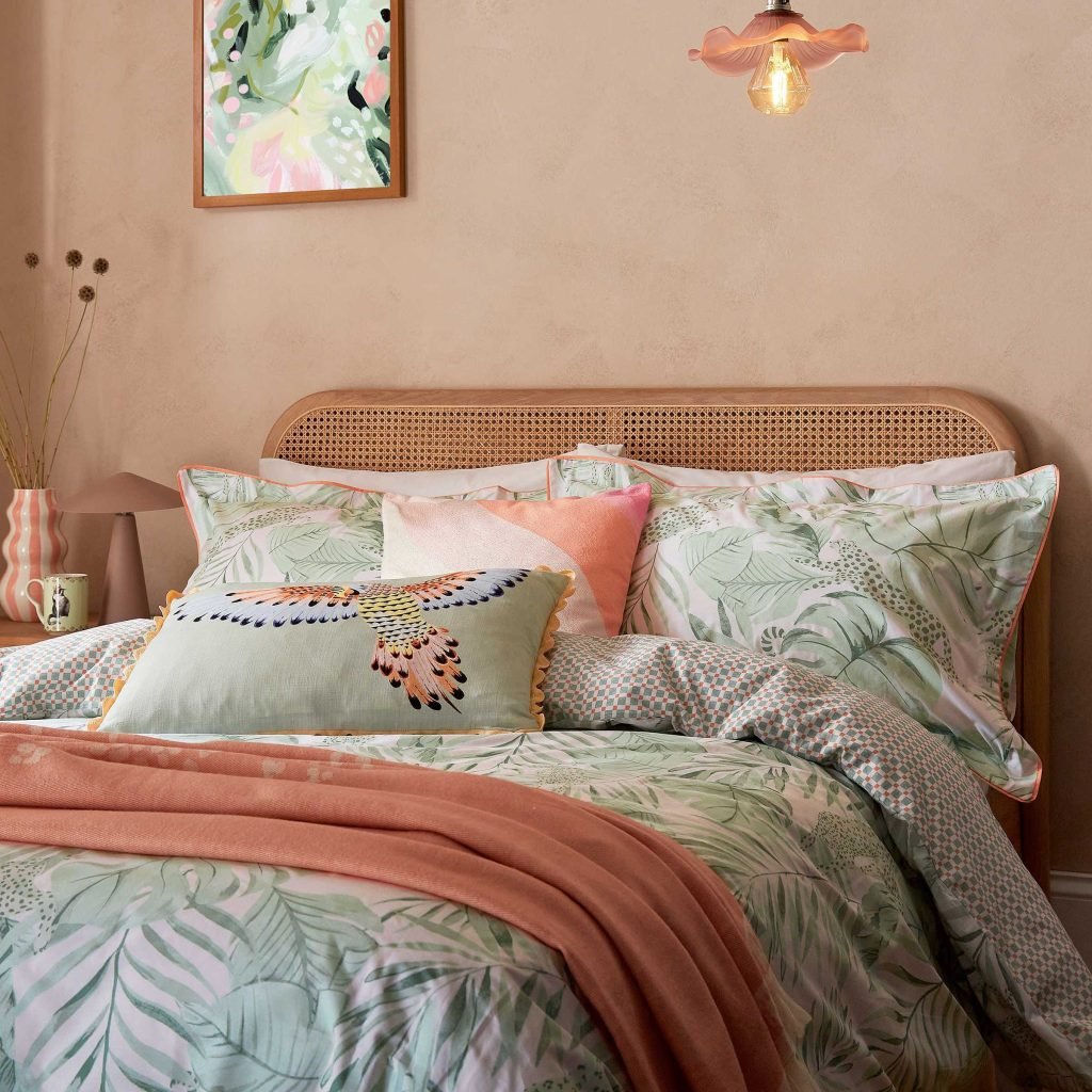Yvonne Ellen Tropical Safari Double Duvet Cover Set, Sage