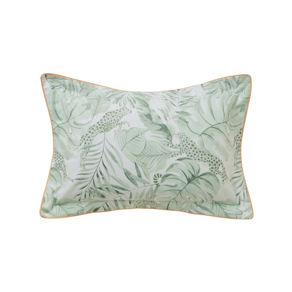 Yvonne Ellen Tropical Safari Pair of Oxford Pillowcases, Sage