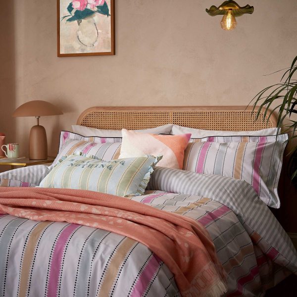 Yvonne Ellen Wobble Stripe Double Duvet Cover Set Multi | Bed Sava