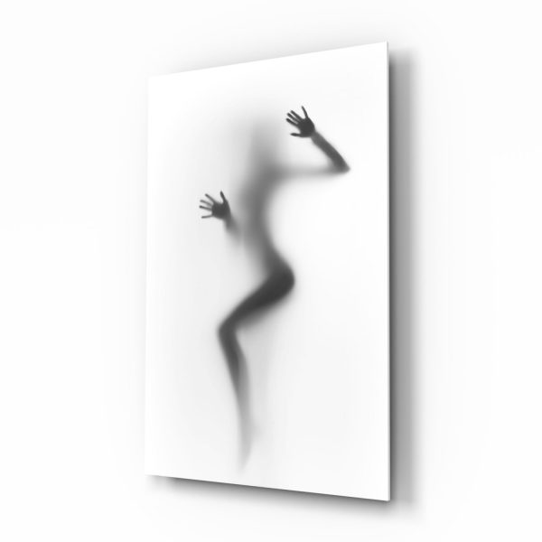 Woman Shadow Glass Wall Art | Bed Sava