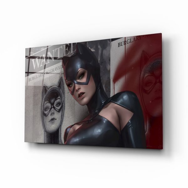 Cat Woman Glass Wall Art | Bed Sava