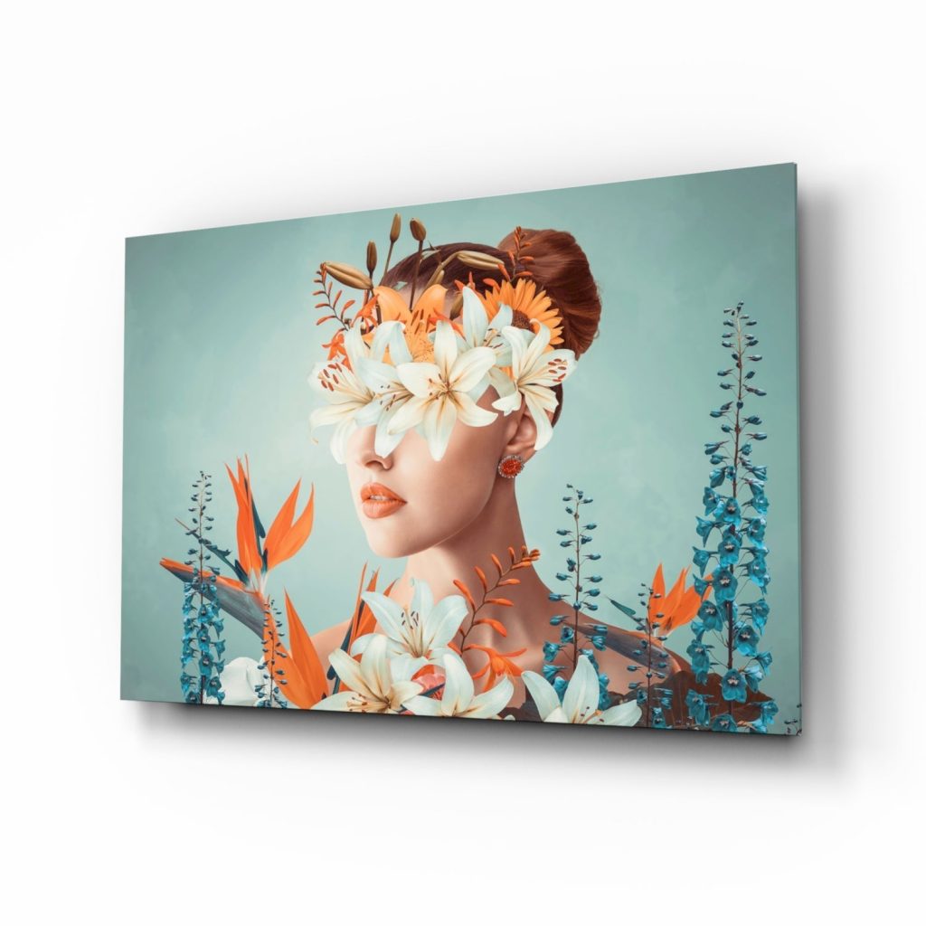 Woman Abstract Art Glass Wall Art