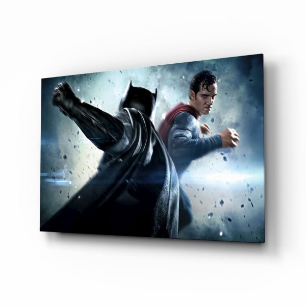 Batman vs Superman Glass Wall Art | Bed Sava
