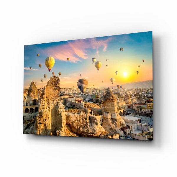 Cappadocia Glass Wall Art | Bed Sava