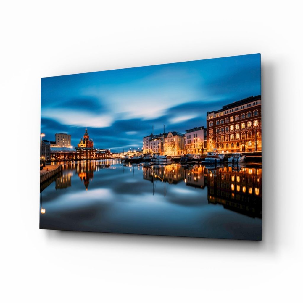 Helsinki Finland Glass Wall Art
