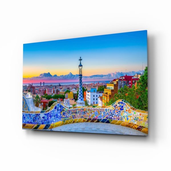 Barcelona Glass Wall Art | Bed Sava