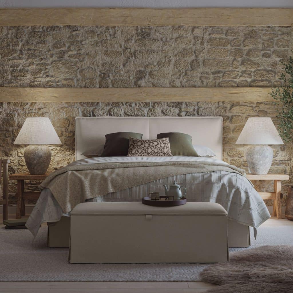 Orla Ottoman Bed and Box Set Natural Super King | Bed Sava